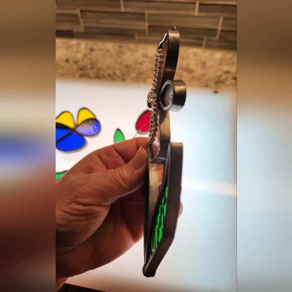 Lot of 4 Vintage Flower Retro Stainglass Sunkatchers Tulips, Pansy, Orchid - Picture 12 of 16